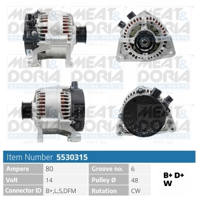 Alternatore MEAT & DORIA 5530315
