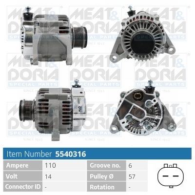 Alternatore MEAT & DORIA 5540316
