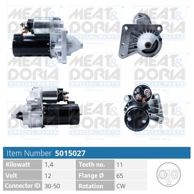 Motorino d'avviamento MEAT & DORIA 5015027