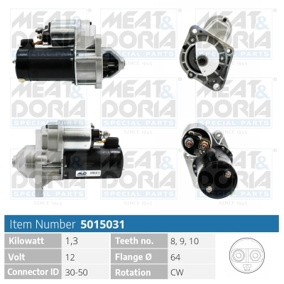 Motorino d'avviamento MEAT & DORIA 5015031