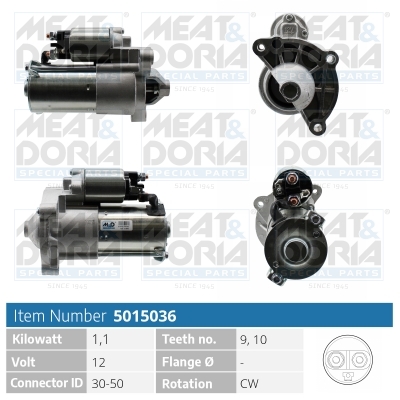 Motorino d'avviamento MEAT & DORIA 5015036