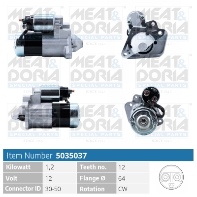 Motorino d'avviamento MEAT & DORIA 5035037