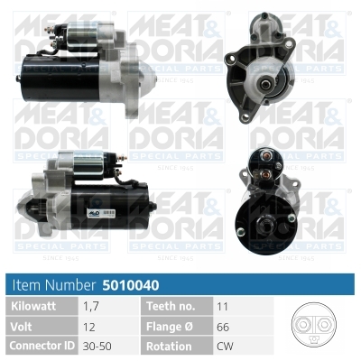 Motorino d'avviamento MEAT & DORIA 5010040