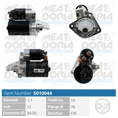 Motorino d'avviamento MEAT & DORIA 5010044