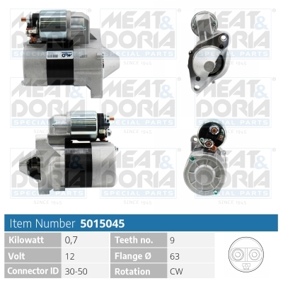 Motorino d'avviamento MEAT & DORIA 5015045