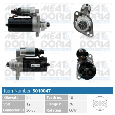 Motorino d'avviamento MEAT & DORIA 5010047
