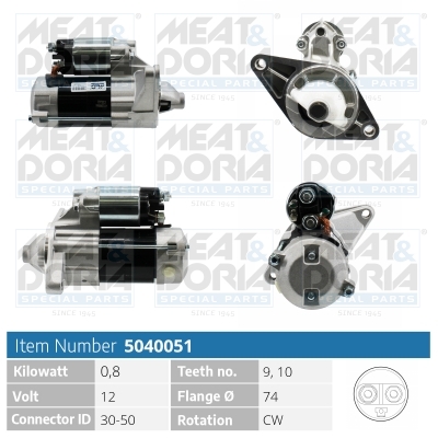 Motorino d'avviamento MEAT & DORIA 5040051