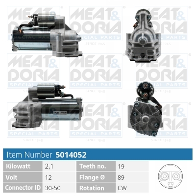 Motorino d'avviamento MEAT & DORIA 5014052