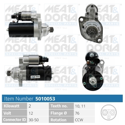 Motorino d'avviamento MEAT & DORIA 5010053