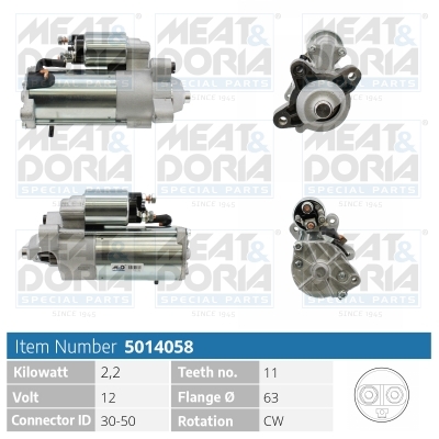 Motorino d'avviamento MEAT & DORIA 5014058