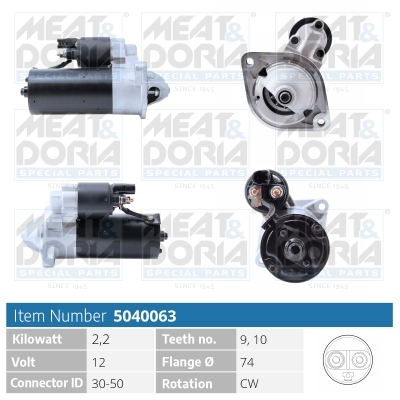 Motorino d'avviamento MEAT & DORIA 5040063