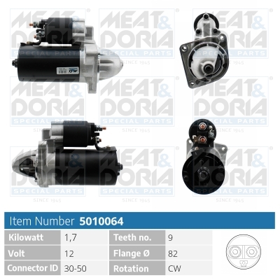Motorino d'avviamento MEAT & DORIA 5010064
