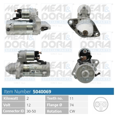 Motorino d'avviamento MEAT & DORIA 5040069
