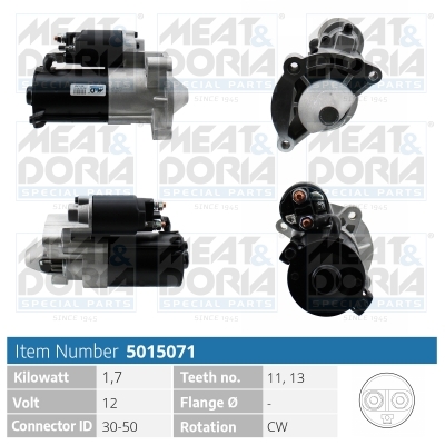 Motorino d'avviamento MEAT & DORIA 5015071