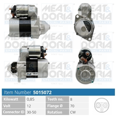 Motorino d'avviamento MEAT & DORIA 5015072
