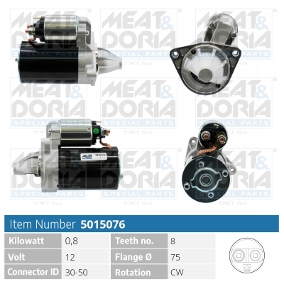 Motorino d'avviamento MEAT & DORIA 5015076