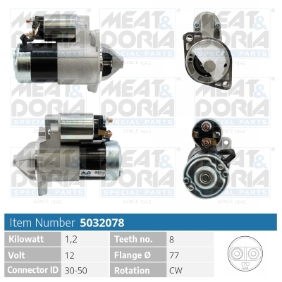 Motorino d'avviamento MEAT & DORIA 5032078