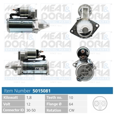 Motorino d'avviamento MEAT & DORIA 5015081