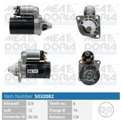 Motorino d'avviamento MEAT & DORIA 5032082