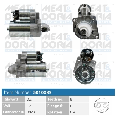 Motorino d'avviamento MEAT & DORIA 5010083