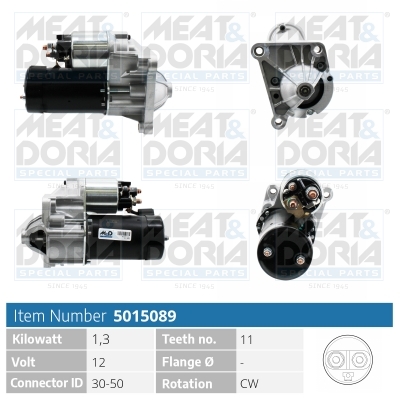 Motorino d'avviamento MEAT & DORIA 5015089