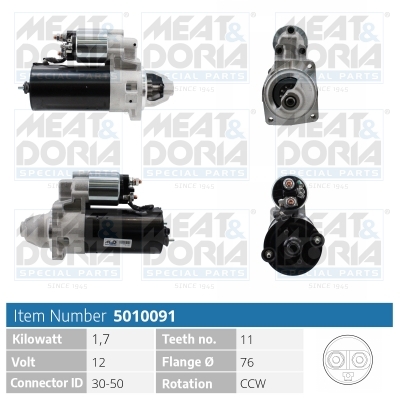 Motorino d'avviamento MEAT & DORIA 5010091
