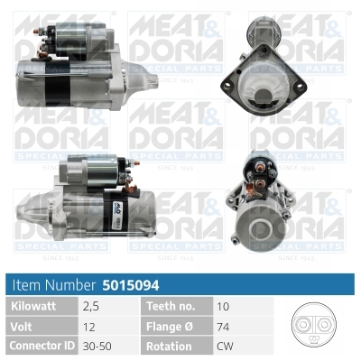 Motorino d'avviamento MEAT & DORIA 5015094