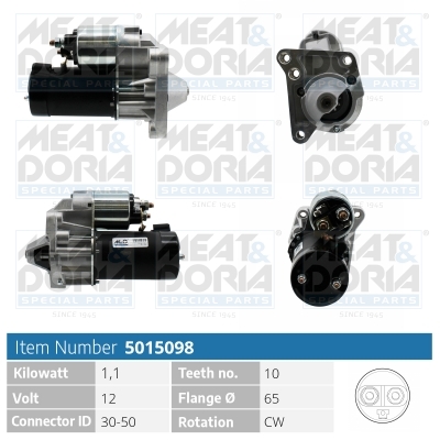 Motorino d'avviamento MEAT & DORIA 5015098