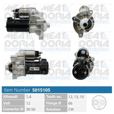 Motorino d'avviamento MEAT & DORIA 5015105