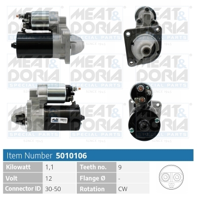 Motorino d'avviamento MEAT & DORIA 5010106