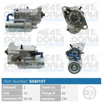 Motorino d'avviamento MEAT & DORIA 5040107