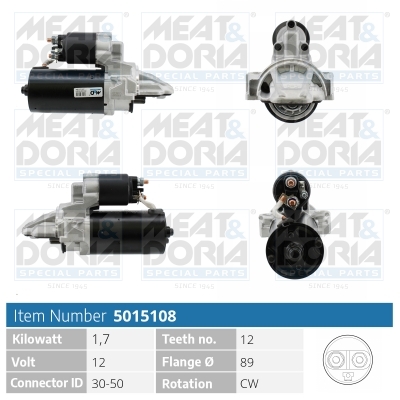 Motorino d'avviamento MEAT & DORIA 5015108