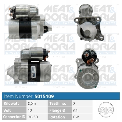 Motorino d'avviamento MEAT & DORIA 5015109