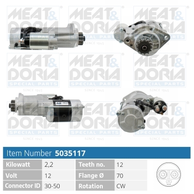 Motorino d'avviamento MEAT & DORIA 5035117