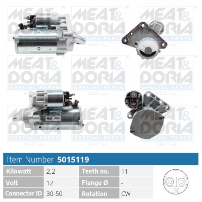 Motorino d'avviamento MEAT & DORIA 5015119