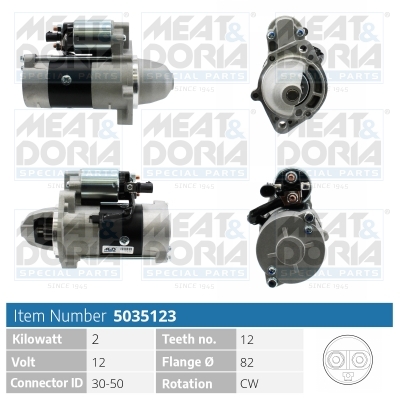 Motorino d'avviamento MEAT & DORIA 5035123