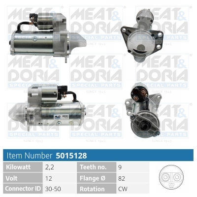 Motorino d'avviamento MEAT & DORIA 5015128