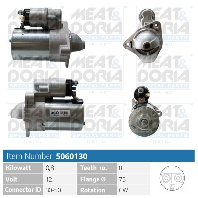 Motorino d'avviamento MEAT & DORIA 5060130