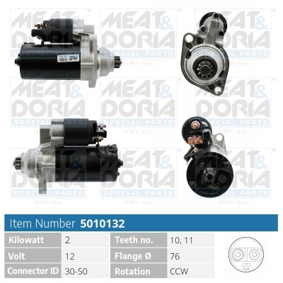 Motorino d'avviamento MEAT & DORIA 5010132