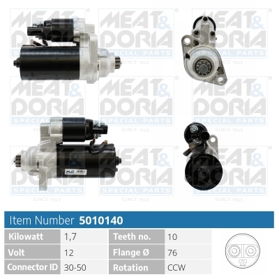 Motorino d'avviamento MEAT & DORIA 5010140