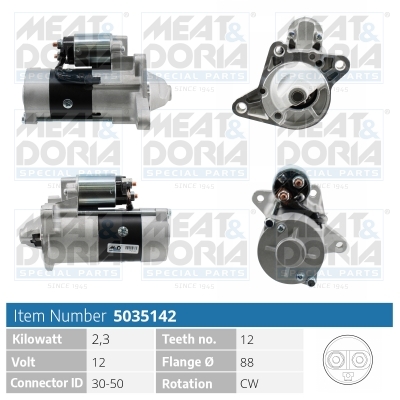 Motorino d'avviamento MEAT & DORIA 5035142