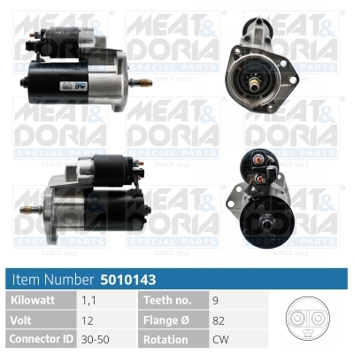 Motorino d'avviamento MEAT & DORIA 5010143