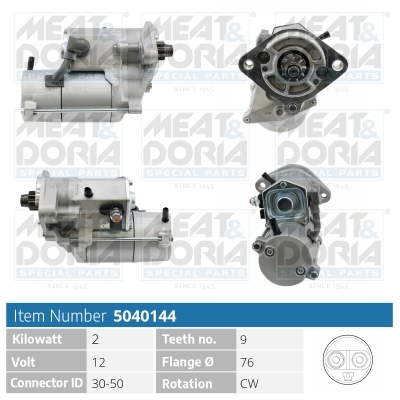 Motorino d'avviamento MEAT & DORIA 5040144