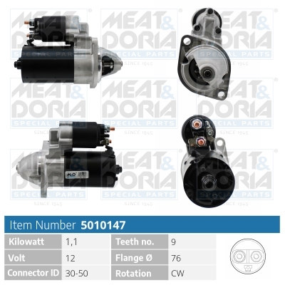 Motorino d'avviamento MEAT & DORIA 5010147