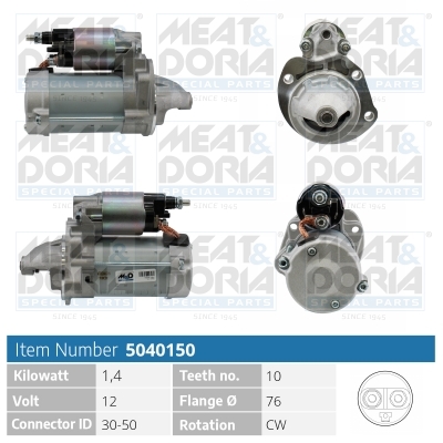 Motorino d'avviamento MEAT & DORIA 5040150