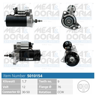 Motorino d'avviamento MEAT & DORIA 5010154