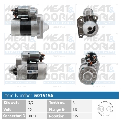 Motorino d'avviamento MEAT & DORIA 5015156