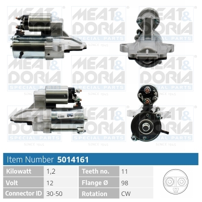 Motorino d'avviamento MEAT & DORIA 5014161