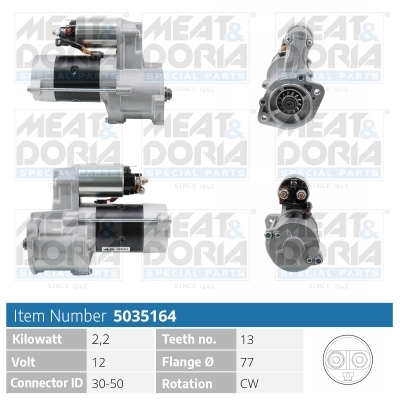 Motorino d'avviamento MEAT & DORIA 5035164