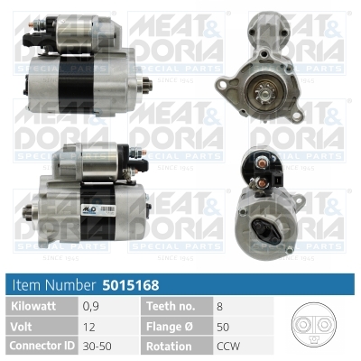 Motorino d'avviamento MEAT & DORIA 5015168